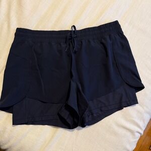 Yogalicious‎ Navy Blue Athletic Shorts Women's Size XL Built-in Liner